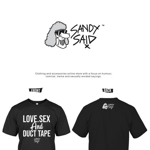 Logo artwork with the title 'sandy said'