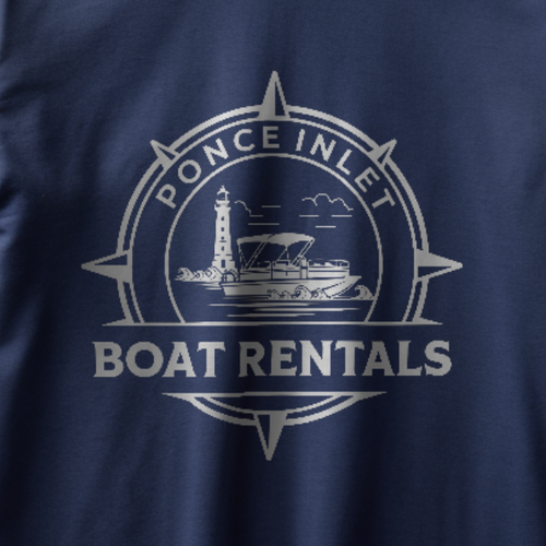 Recreation logo with the title 'Ponce Inlet Boat Rentals Emblem Logo'