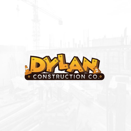 Birthday logo with the title 'Playful Construction Company Logo For Branded Kids Birthday Party'