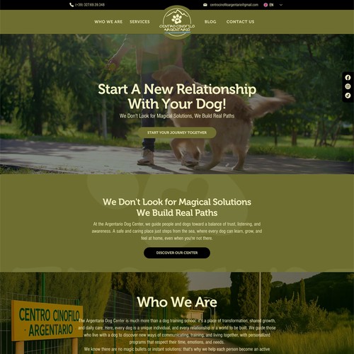 Design with the title 'Pets website for AAC'