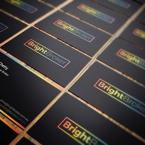 Bank design with the title 'Business Card for Broker'