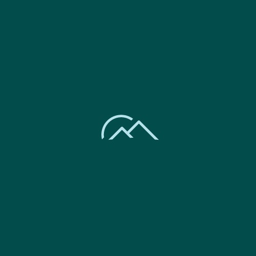 Mountain brand with the title 'Abstract monogram logo'