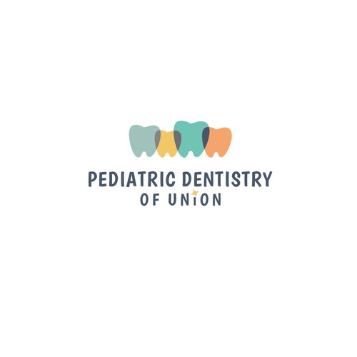 Dental logo with the title 'Pediatric dentistry of Union '