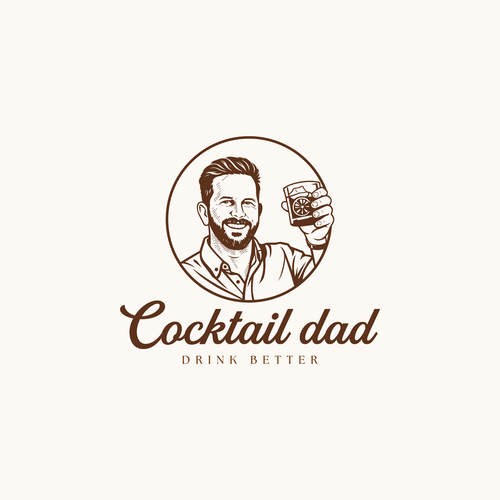 Cocktail logo with the title 'Cocktail dad'