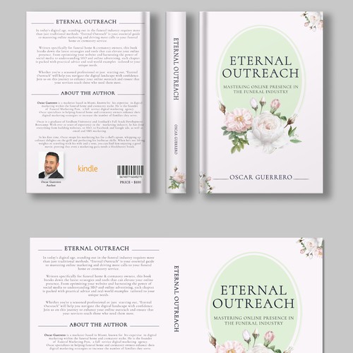 Funeral design with the title 'Eternal Outreach Book Cover'