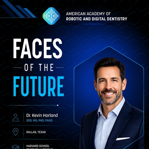 Branding illustration with the title 'AARDD: Faces of the FUTURE'