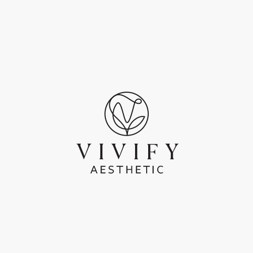 Rose design with the title 'Vivify Aesthetic Logo'