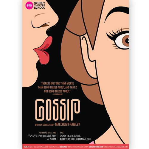 School design with the title 'Poster for drama'