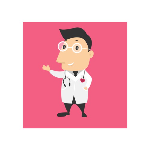 Cartoon artwork with the title 'Cartoon doctor'