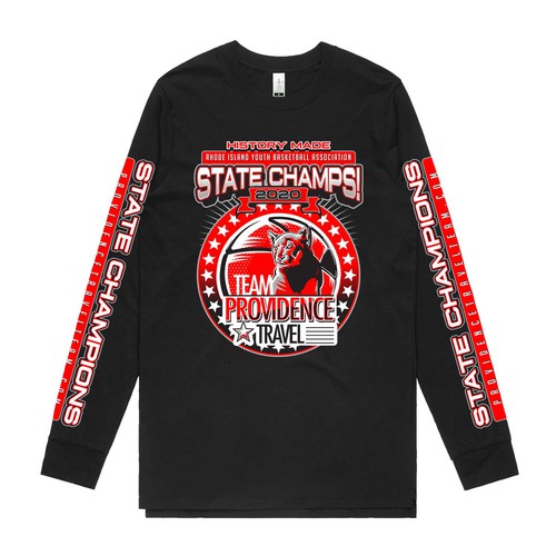 T-shirt with the title 'STATE CHAMPS!'