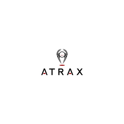 Spider design with the title 'Atrax'