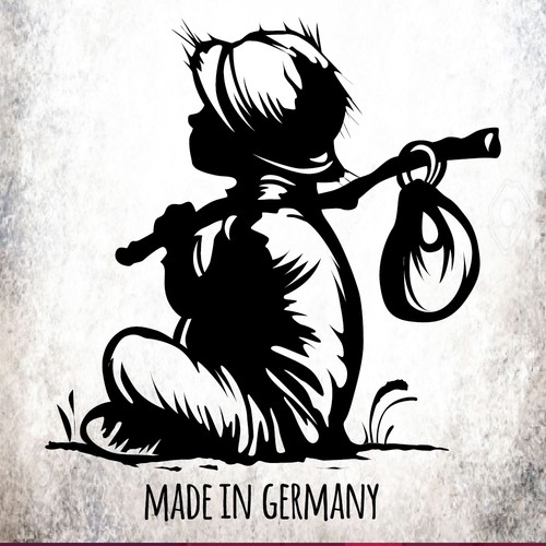 Retro design with the title 'Logo for kids product'