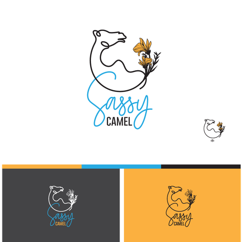 Camel logo with the title 'Clean fun logo for beauty brand'