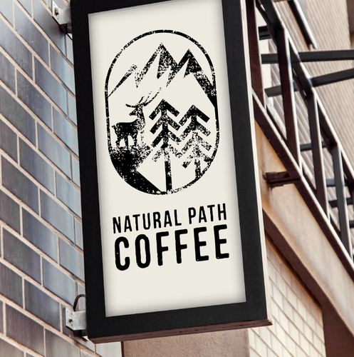 Coffee brand with the title 'Grunge coffee logo'