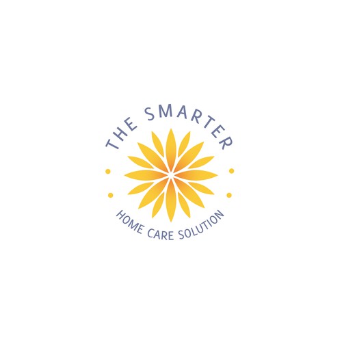Sunflower design with the title 'The SMARTER Home Care Solution'