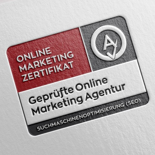 Certificate design with the title 'Online marketing Badge'