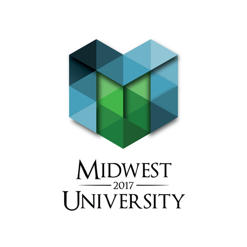 University logo with the title 'Geometric Origami Logo for a University'