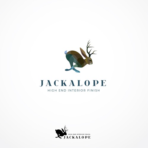 Geometric logo with the title 'Jackalope Logo'