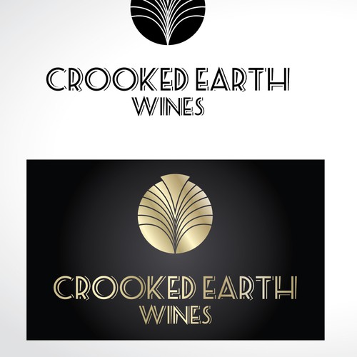 Art Deco label with the title 'Crooked-deco'
