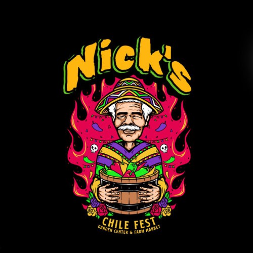 Festival t-shirt with the title 'Nick's Chile Fest'