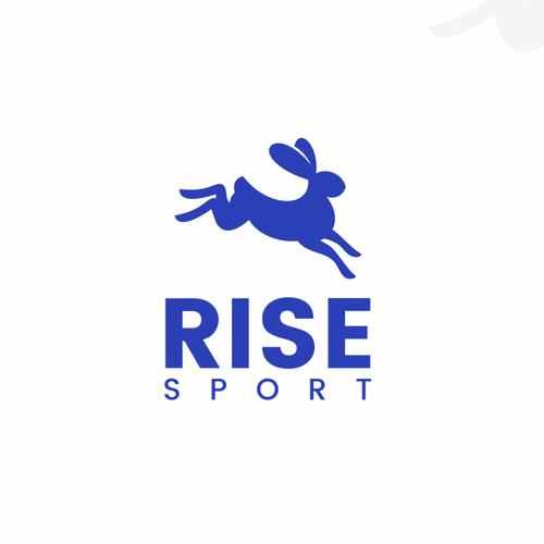 Sports brand with the title 'RABBIT LOGO FOR RISE SPORT'