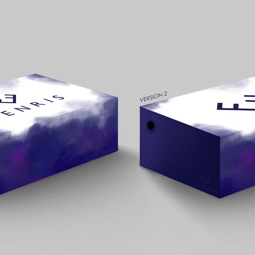 Shoe packaging with the title 'Shoebox design study for Fenris'