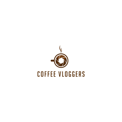Vlog logo with the title 'Modern logo for for a coffe vlogger'