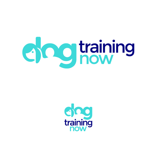 Puppy logo with the title 'Dog Training Now Logo Design'