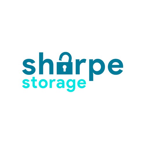 Lock logo with the title 'Sharpe Storage'