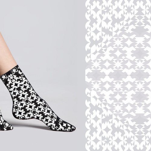 Sock design with the title 'Socks design'