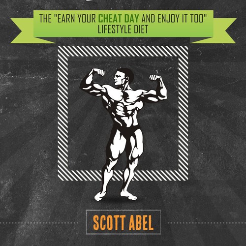 Fitness book cover with the title 'Vintage Bookcover about diet'