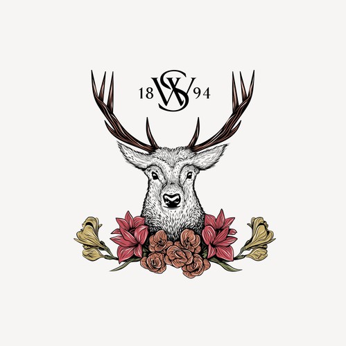Deer logo with the title 'White Stag'