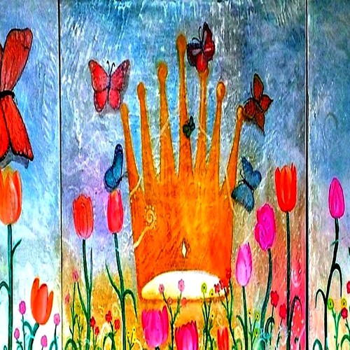 Painting book cover with the title 'oil on canvas painting'