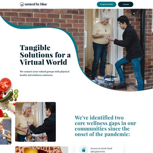 Colorful website with the title 'Design a B2B Foodie Website To Appeal To Health Insurance Companies'