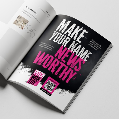 Magazine ad design with the title 'Magazine ad concept for Book'