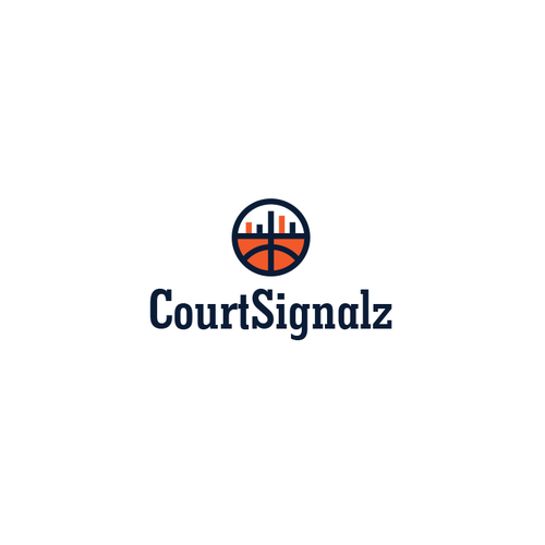 Analytics logo with the title 'Logo concept for a basketball analytics and data visualization startup'