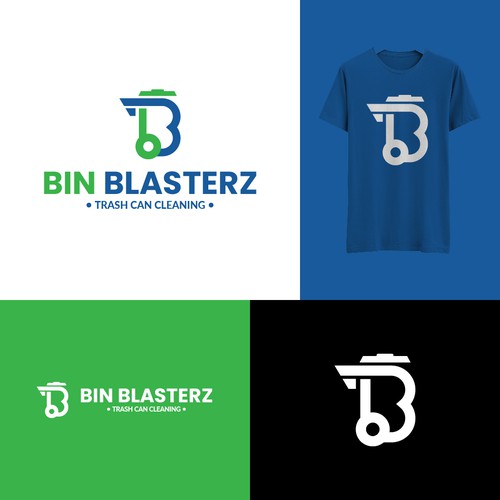 Bin logo with the title 'Modern Logo For Bin Blasterz'