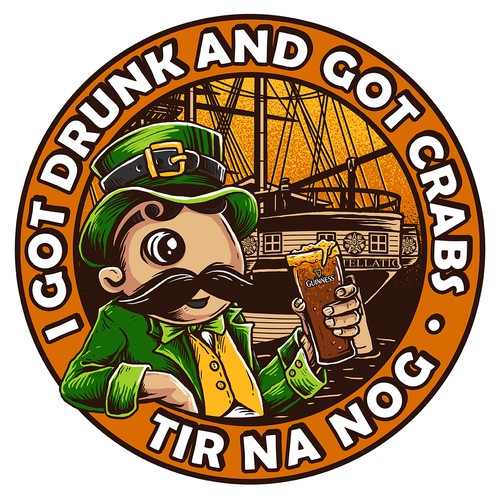 City t-shirt with the title 'Tir na nog beer'