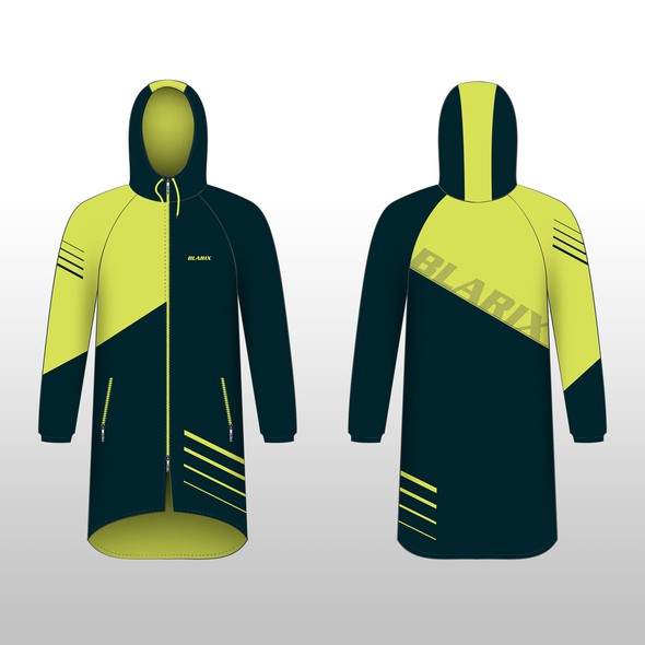 Jacket design with the title 'Blarix Swim Parka'