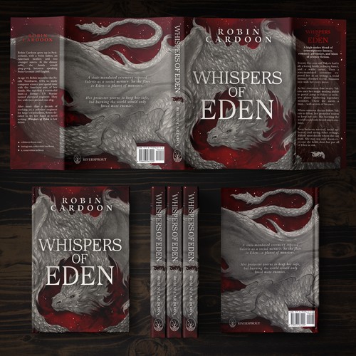 Book cover with the title 'Whispers of Eden, by Robin Cardoon'