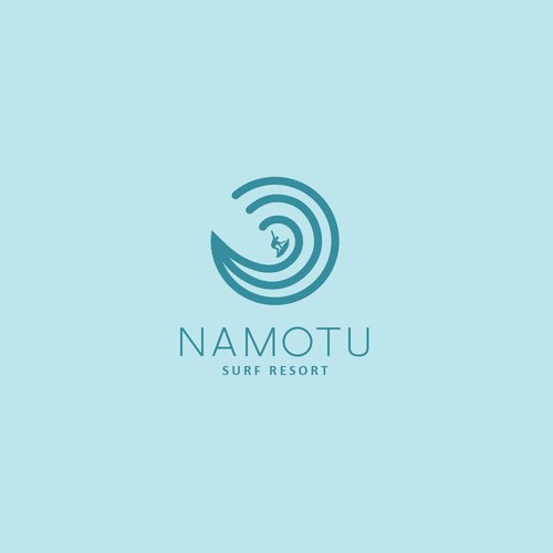 Resort logo with the title 'Namotu surf resort fiji'