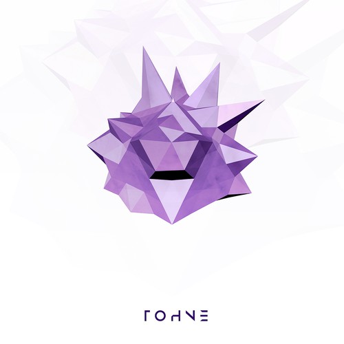 Geometric shape artwork with the title 'Design an album cover for my new music downtempo electronic music'