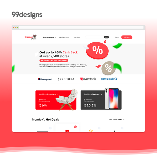 Coupon design with the title 'Discount Koala'