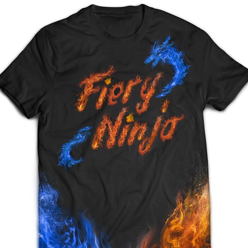 Fire t-shirt with the title 'Fire Effect Tshirt Design'