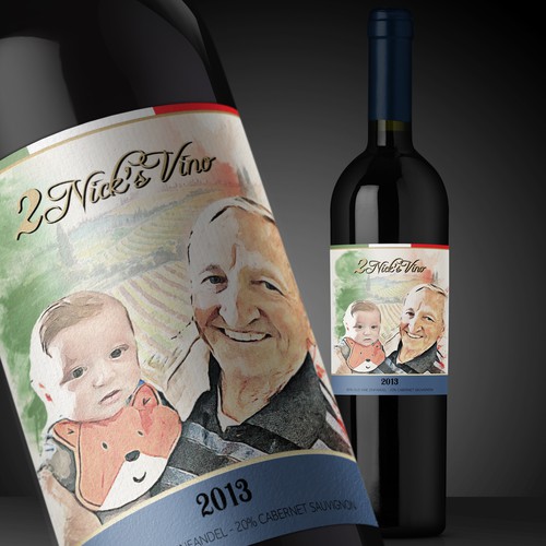 Beverage label with the title 'create wine label for home made wine'