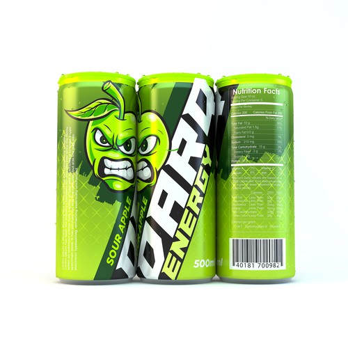 Energy drink label with the title 'DARK ENERGY DRINK'