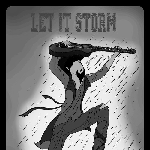 Doodle artwork with the title 'Design my concert tour promotional T-shirt going out to thousands of people.'