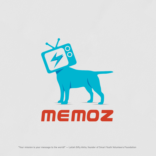 Electric shock logo with the title 'Mashup logo for messaging app'