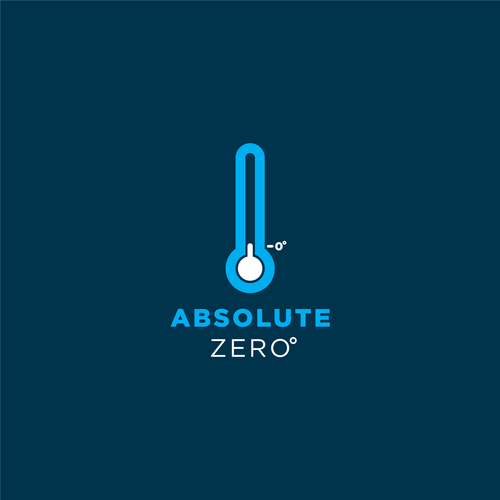 Ice cream logo with the title 'Logo Design for Absolute Zero'
