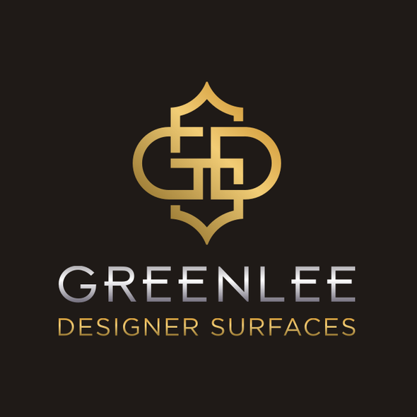 Construction logo with the title 'Greenlee Designer Surfaces'